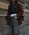 Camoscio chocolate blazer
