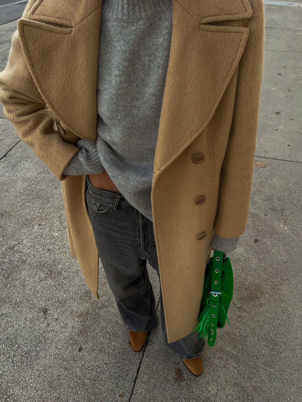 Camel petite coat