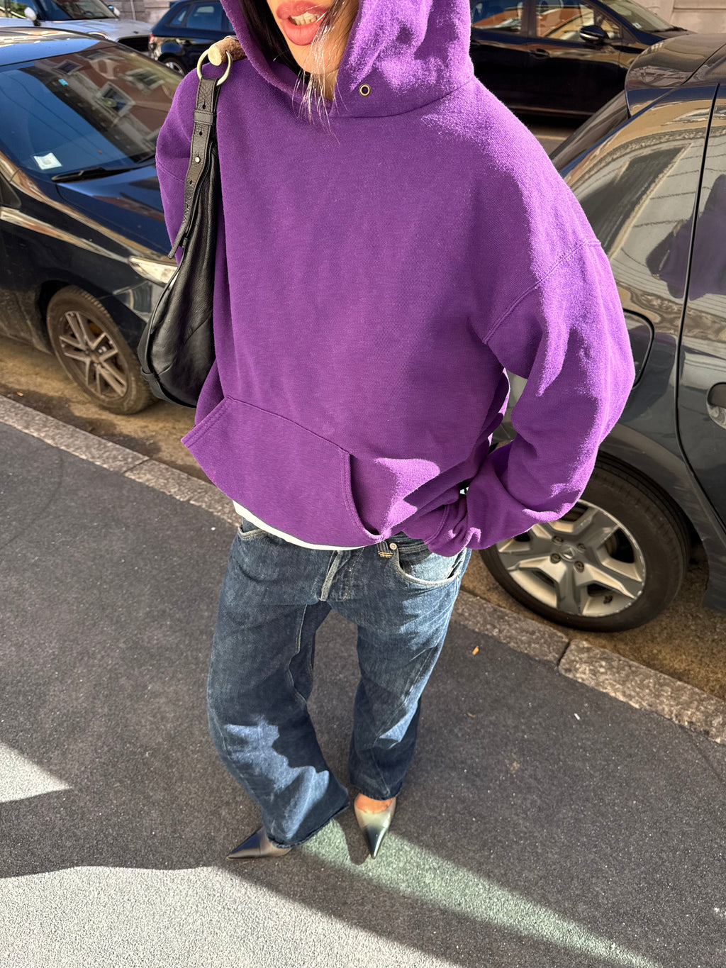 Vintage violet hoodie