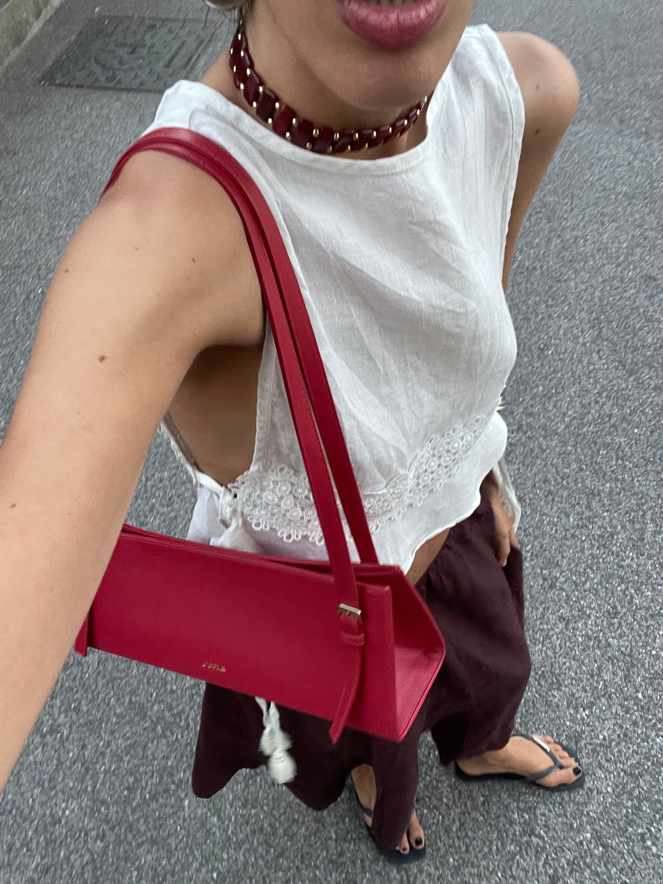100 cotton brown skirt