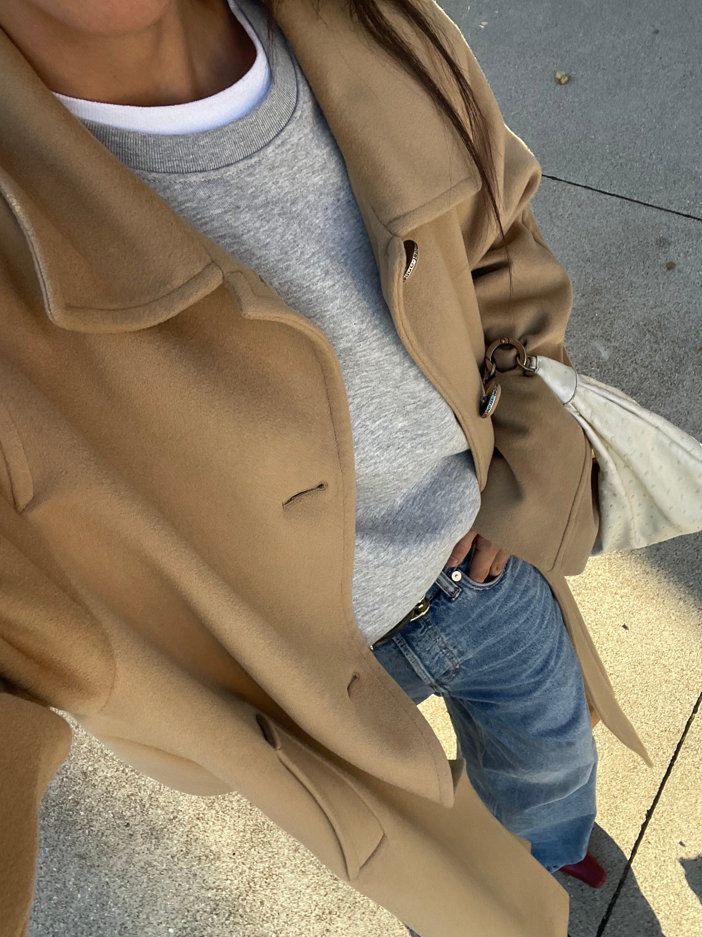 Long camel coat
