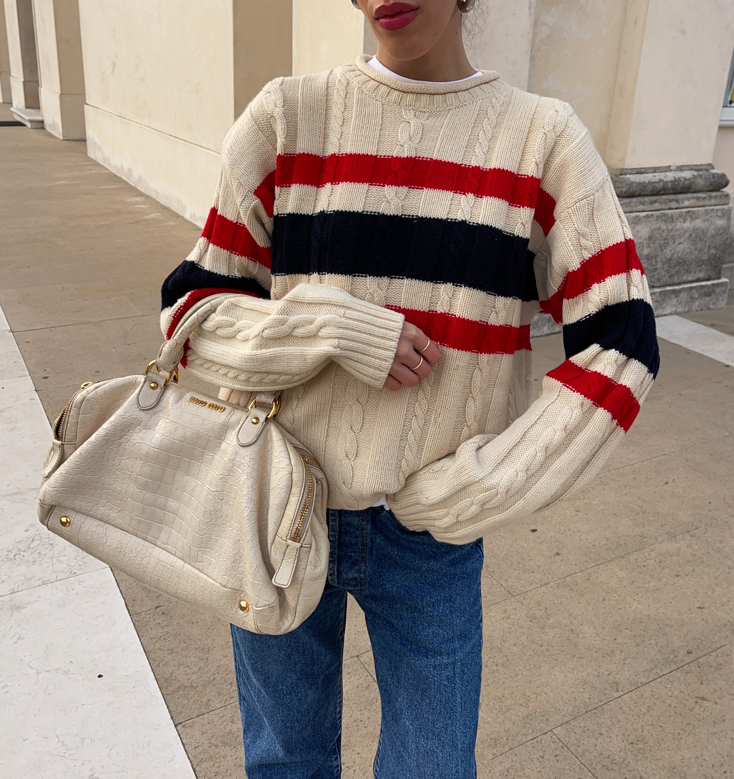 Striped wool jumper
