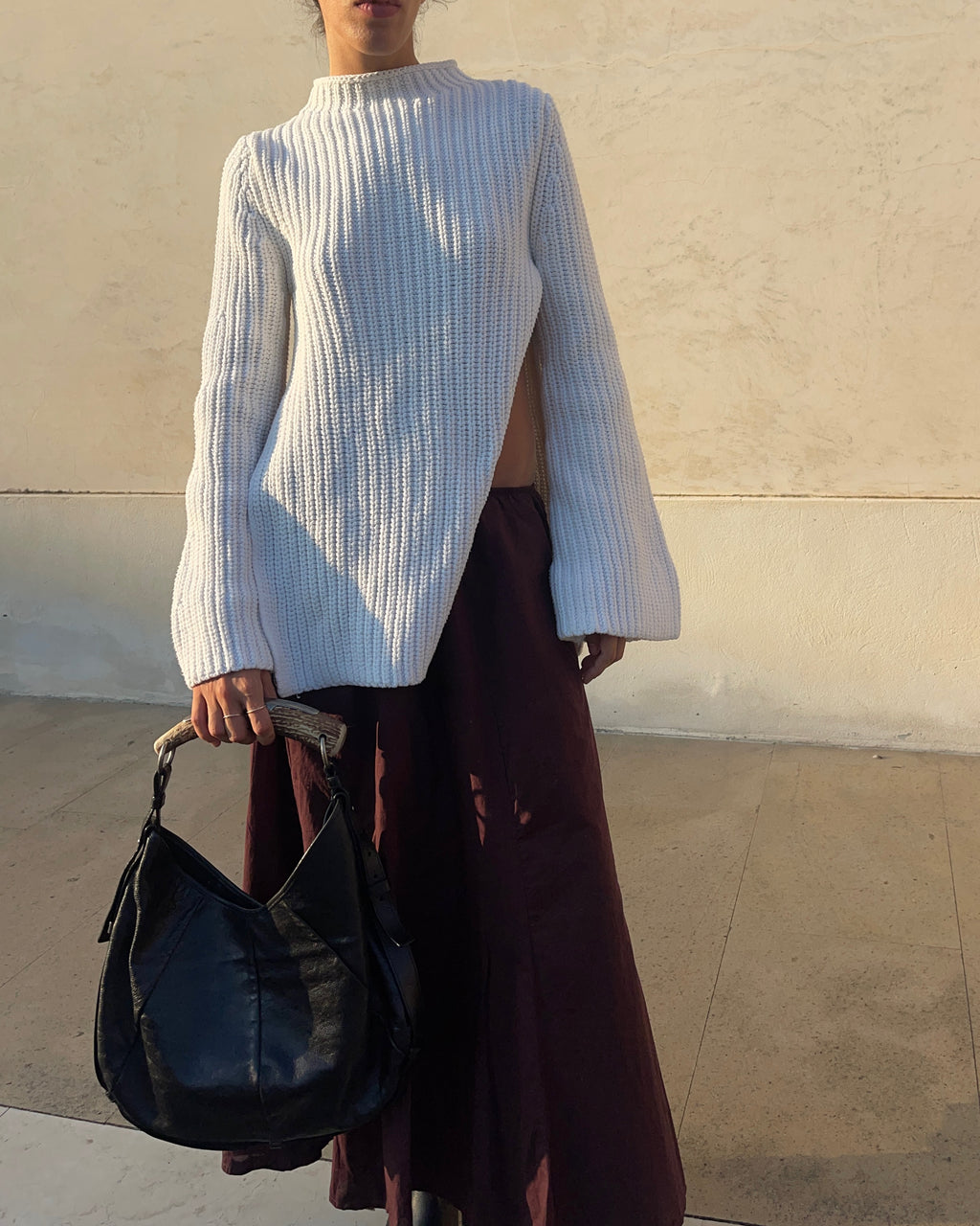 100 cotton brown skirt