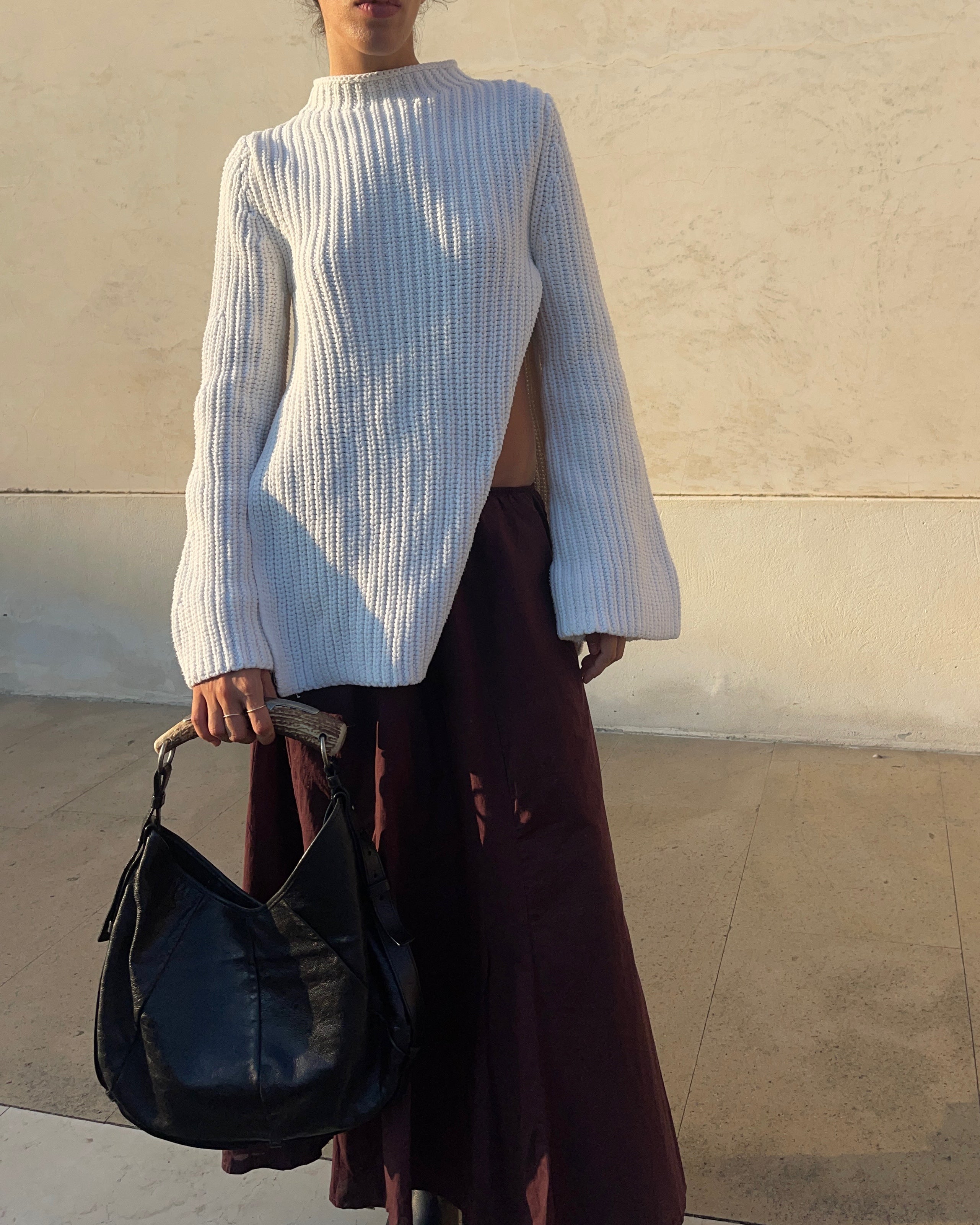 100 cotton brown skirt