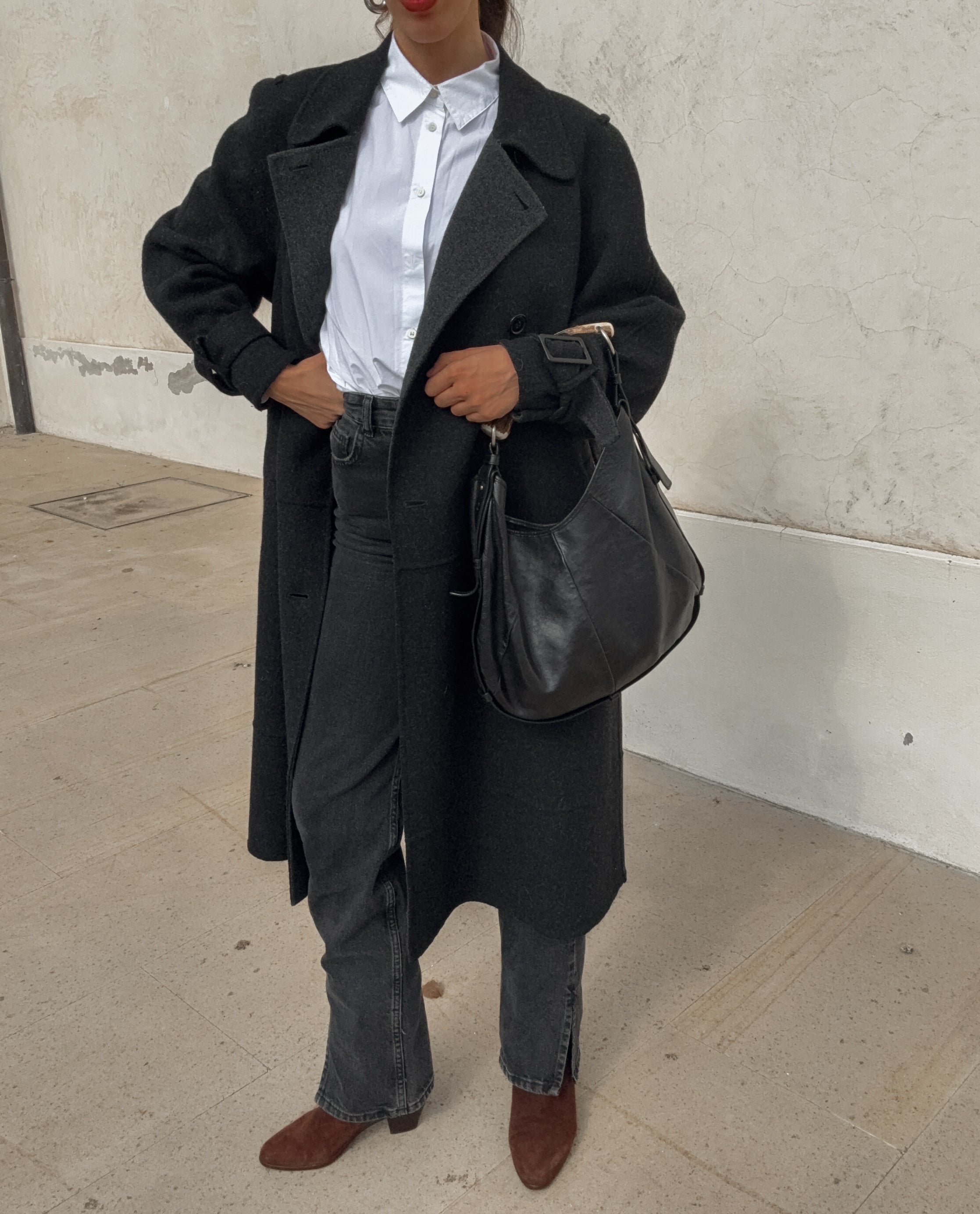 wool cashmere grey coat