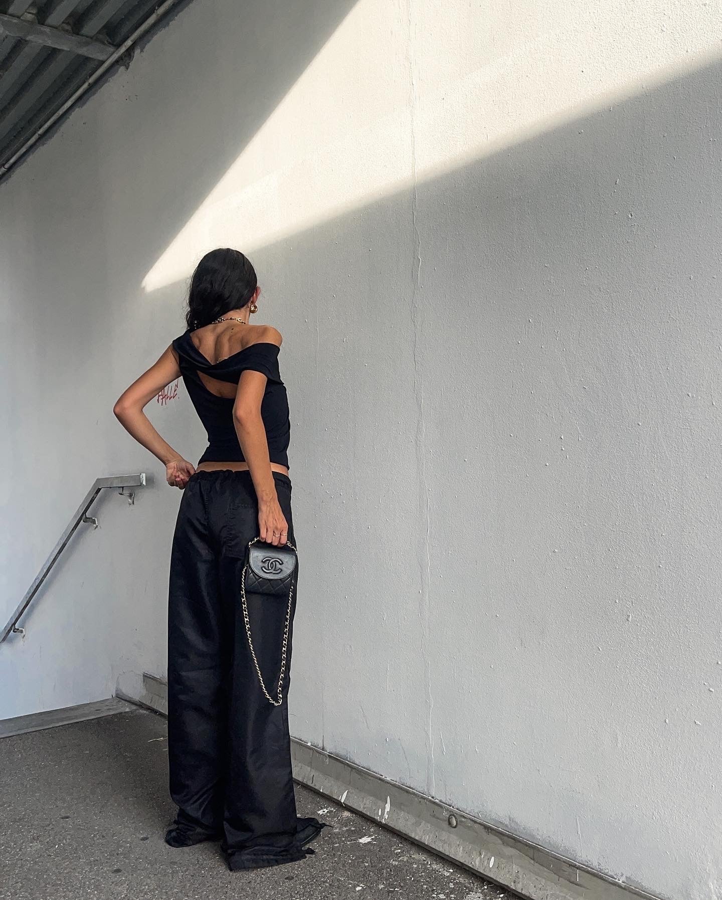 Nylon Black pants