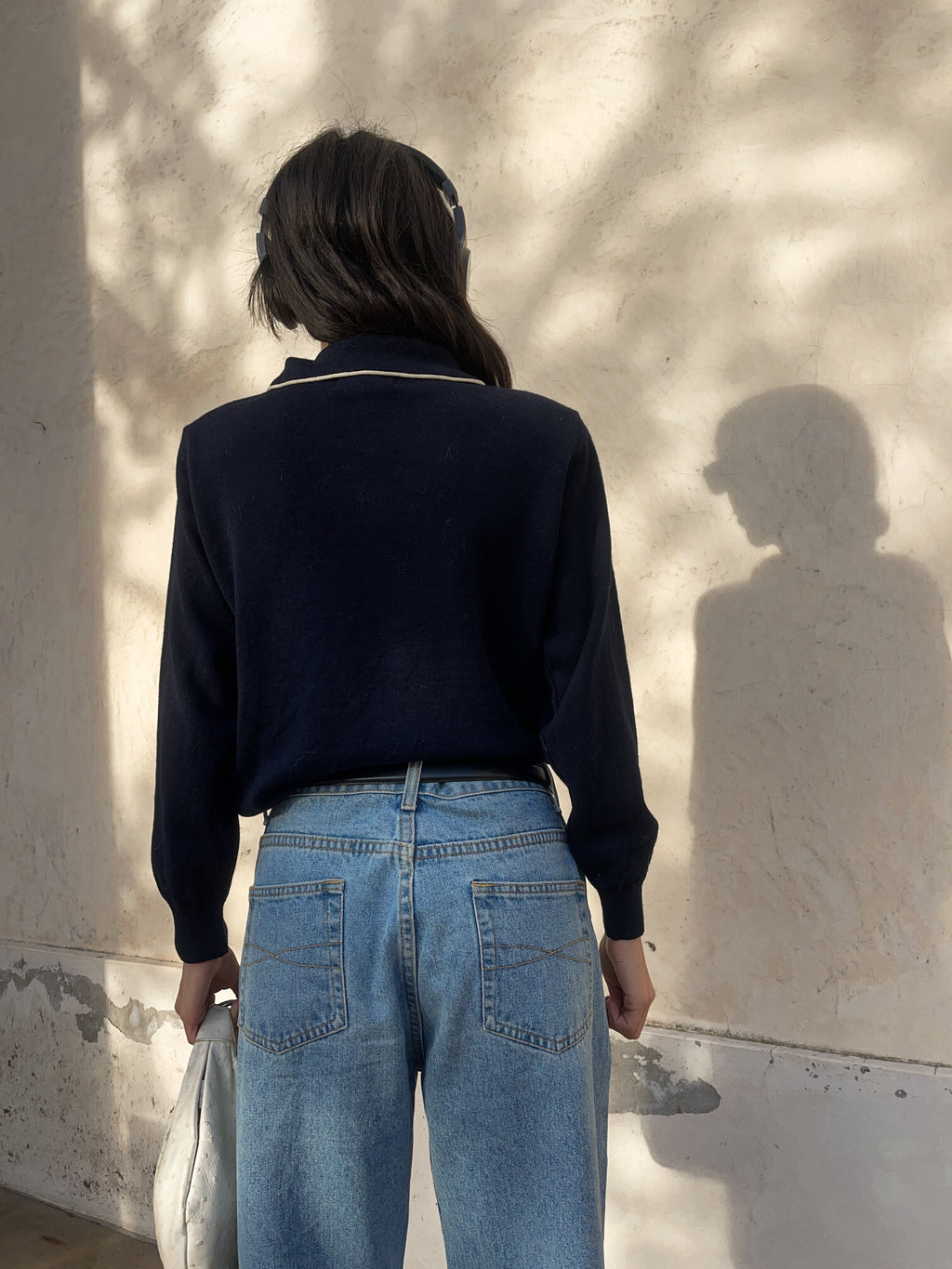 Courreges wool bow jumper