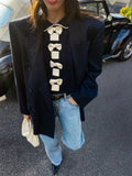 Courreges wool bow jumper