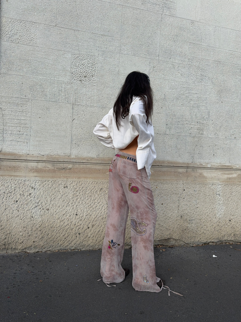 100 silk trousers