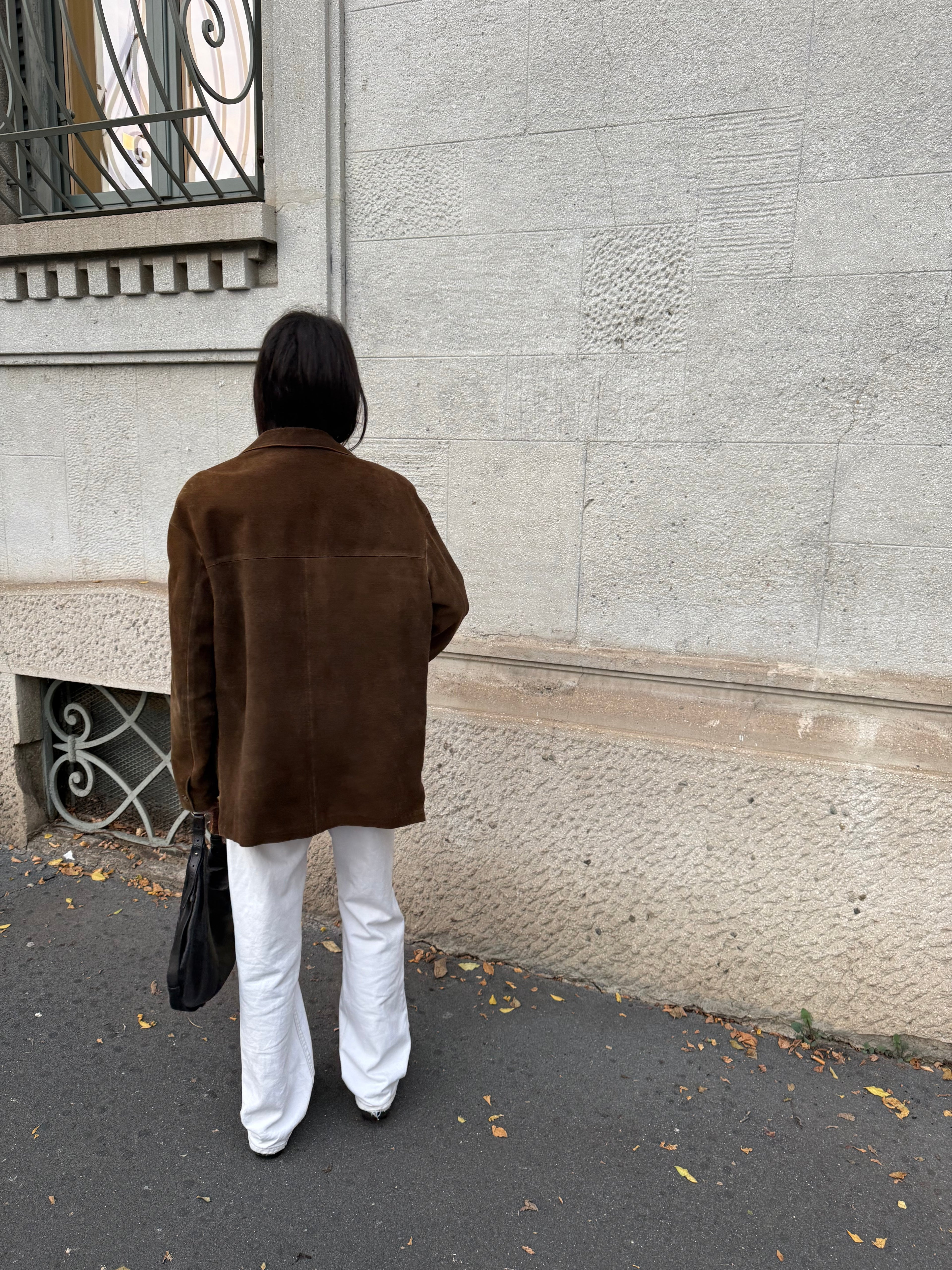 Brown chocolate suede jacket