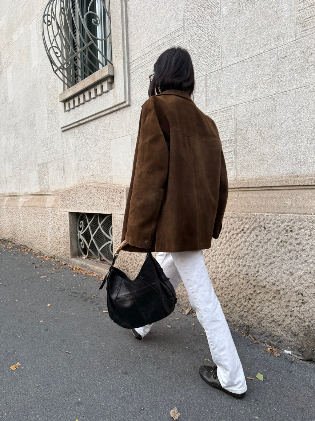 Brown chocolate suede jacket