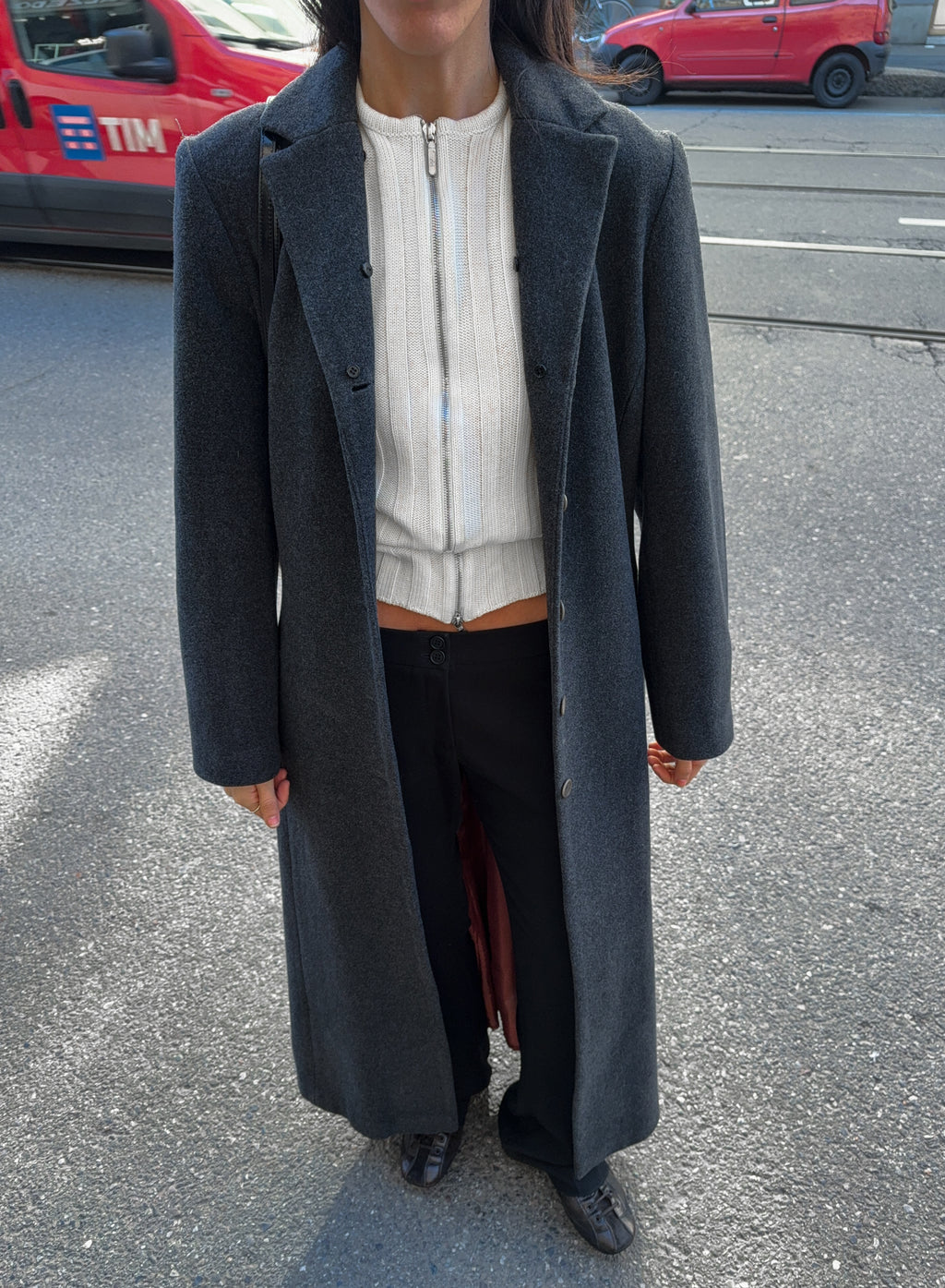 Papessa extra LONG grey coat