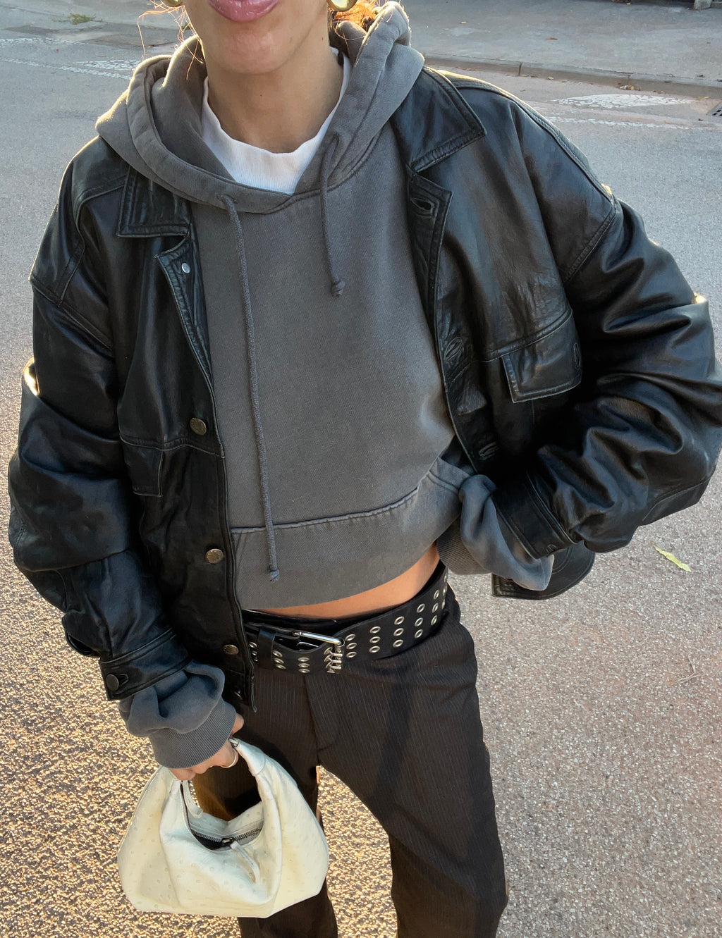 Leather spaccina jacket