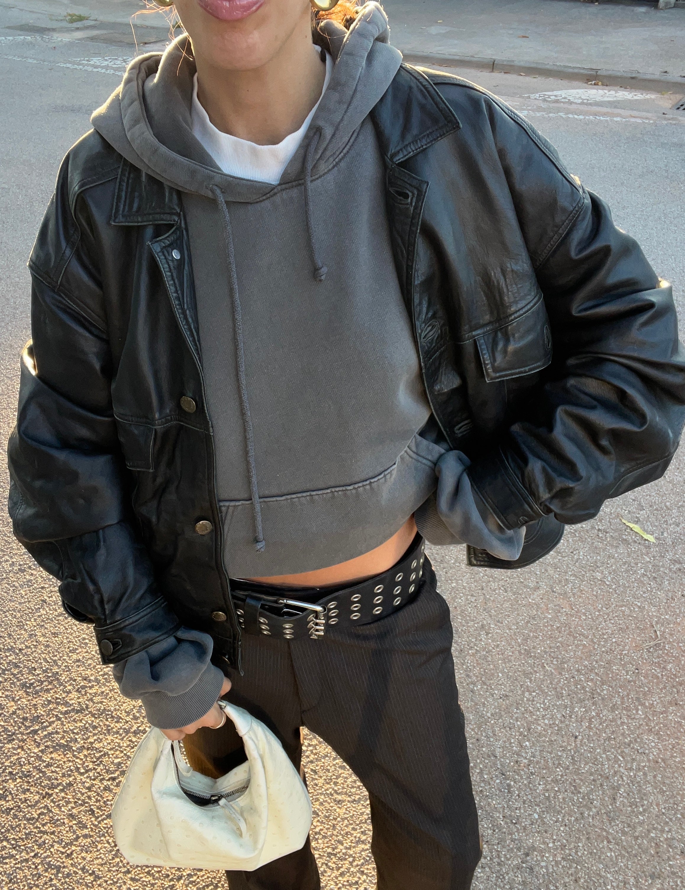 Leather spaccina jacket