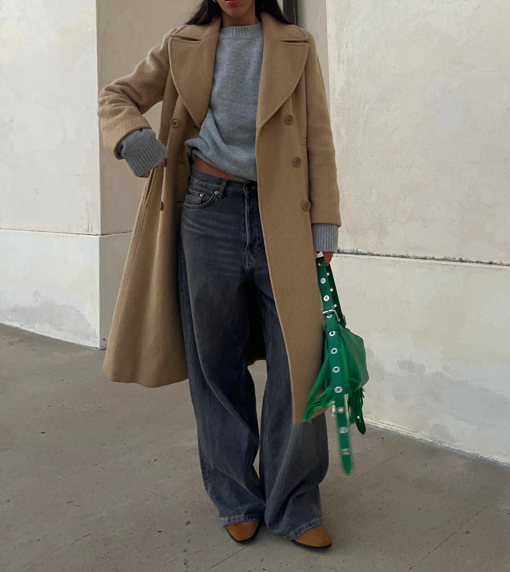 Camel petite coat