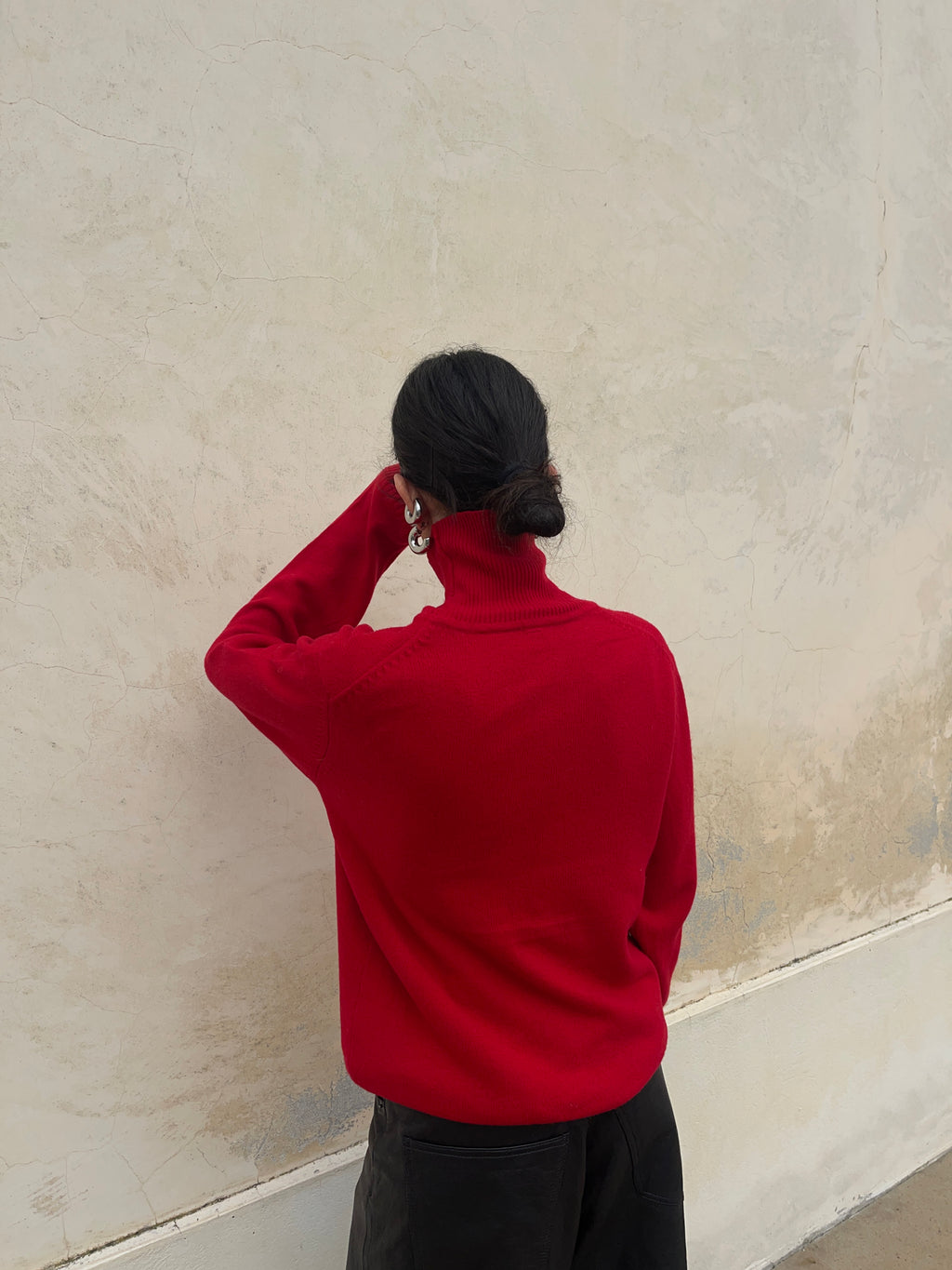 100 wool red jumper