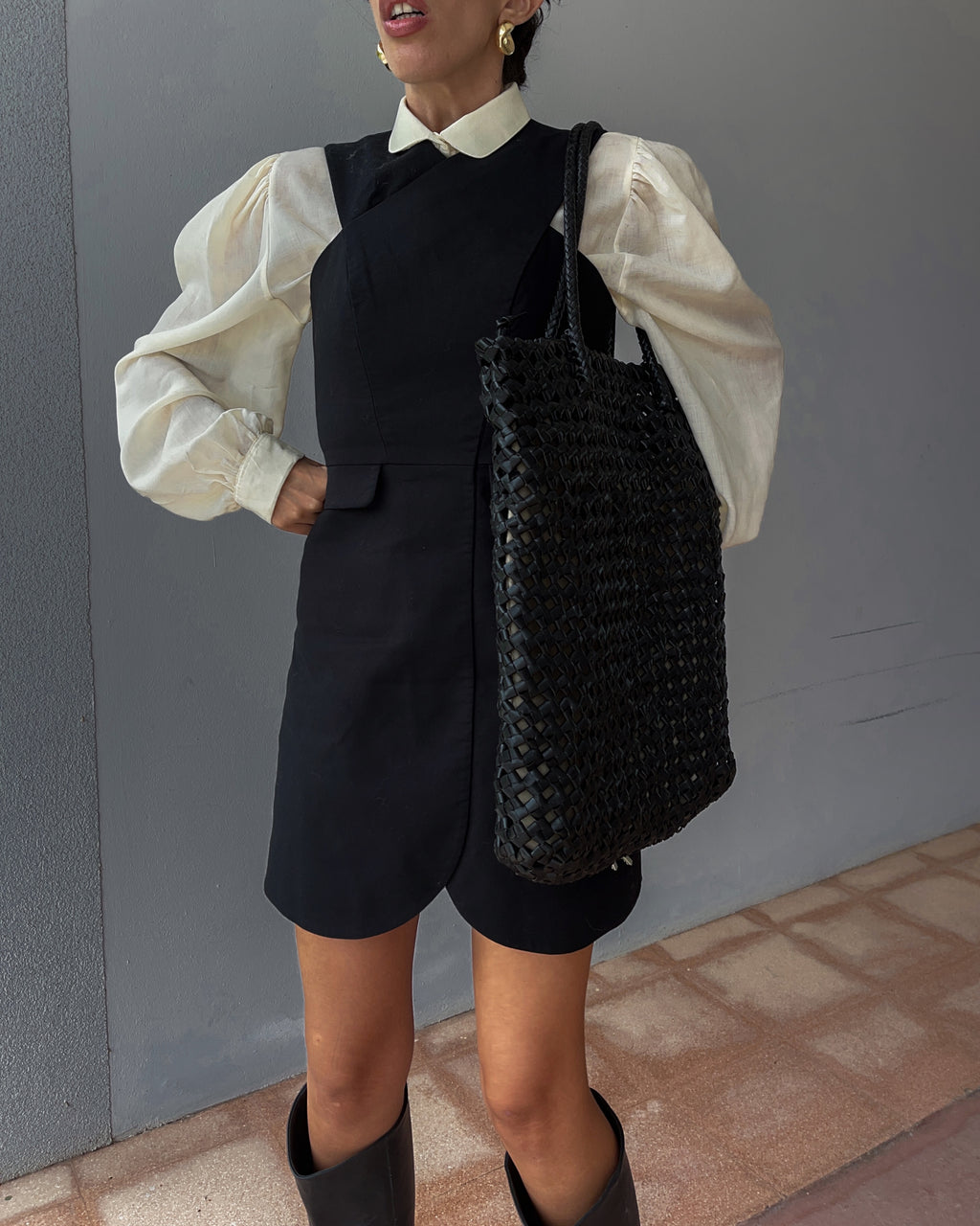 Baloon wool shirt
