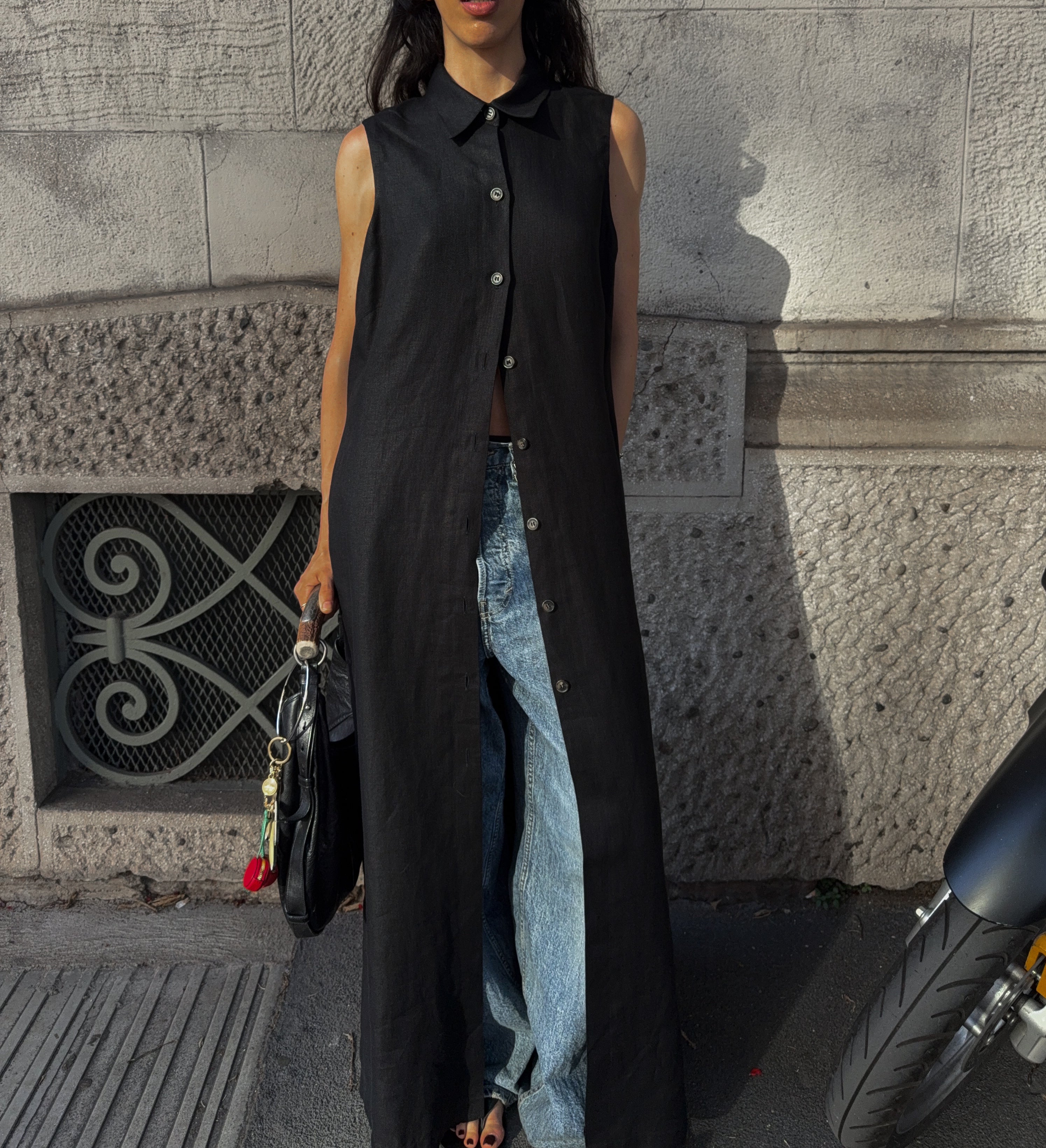 100 linen maxi dress / shirt