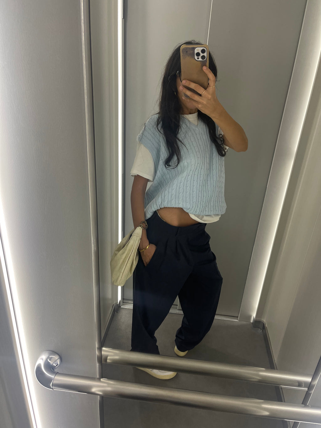 Wool gessato trousers