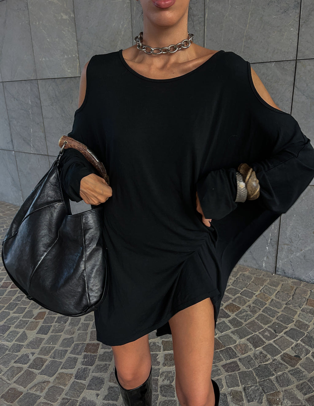 Y2k black tunic