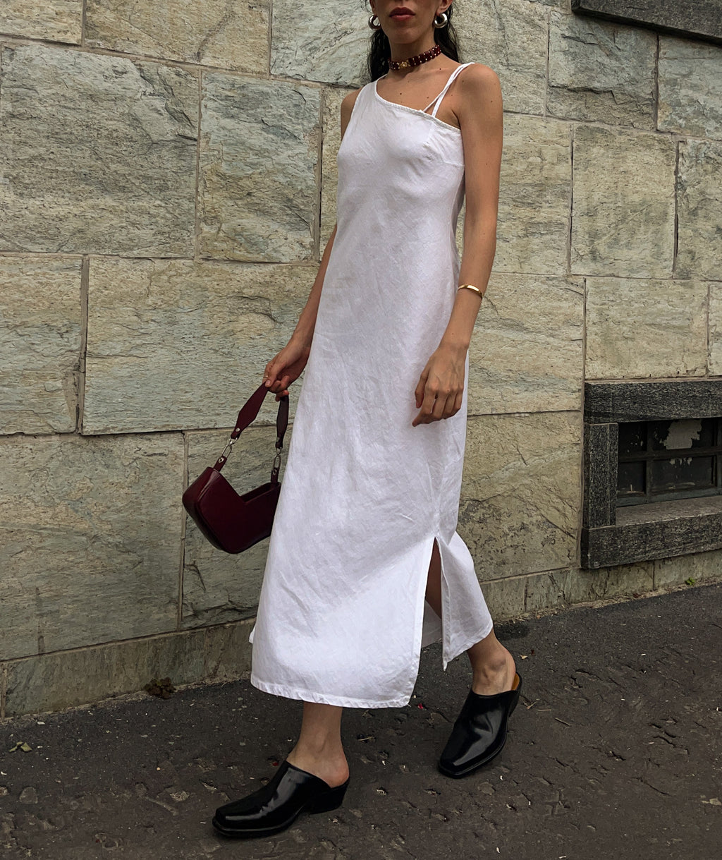 Monospalla linen dress