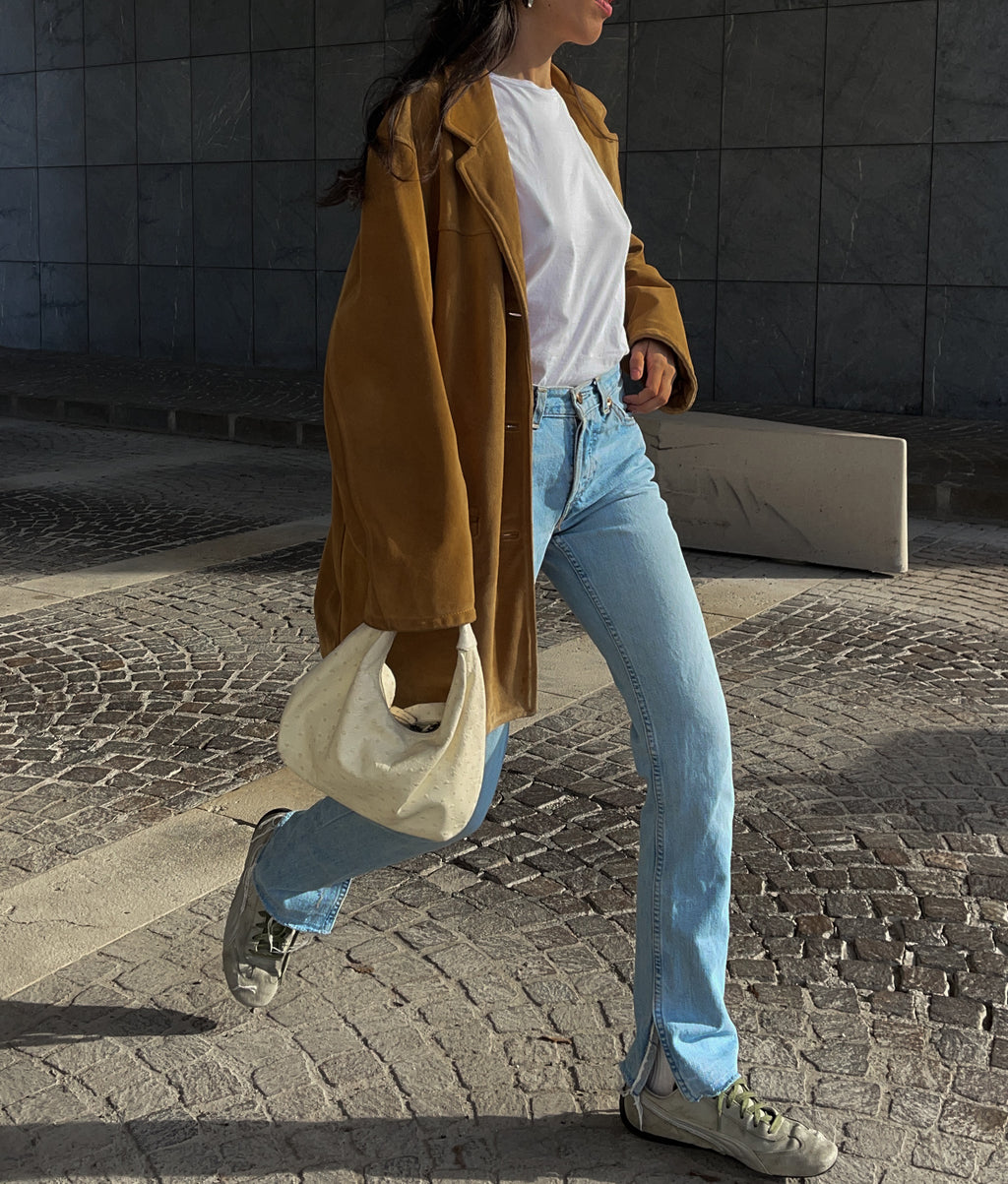 Suede leather jacket