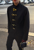 100% light wool buckle jacket
