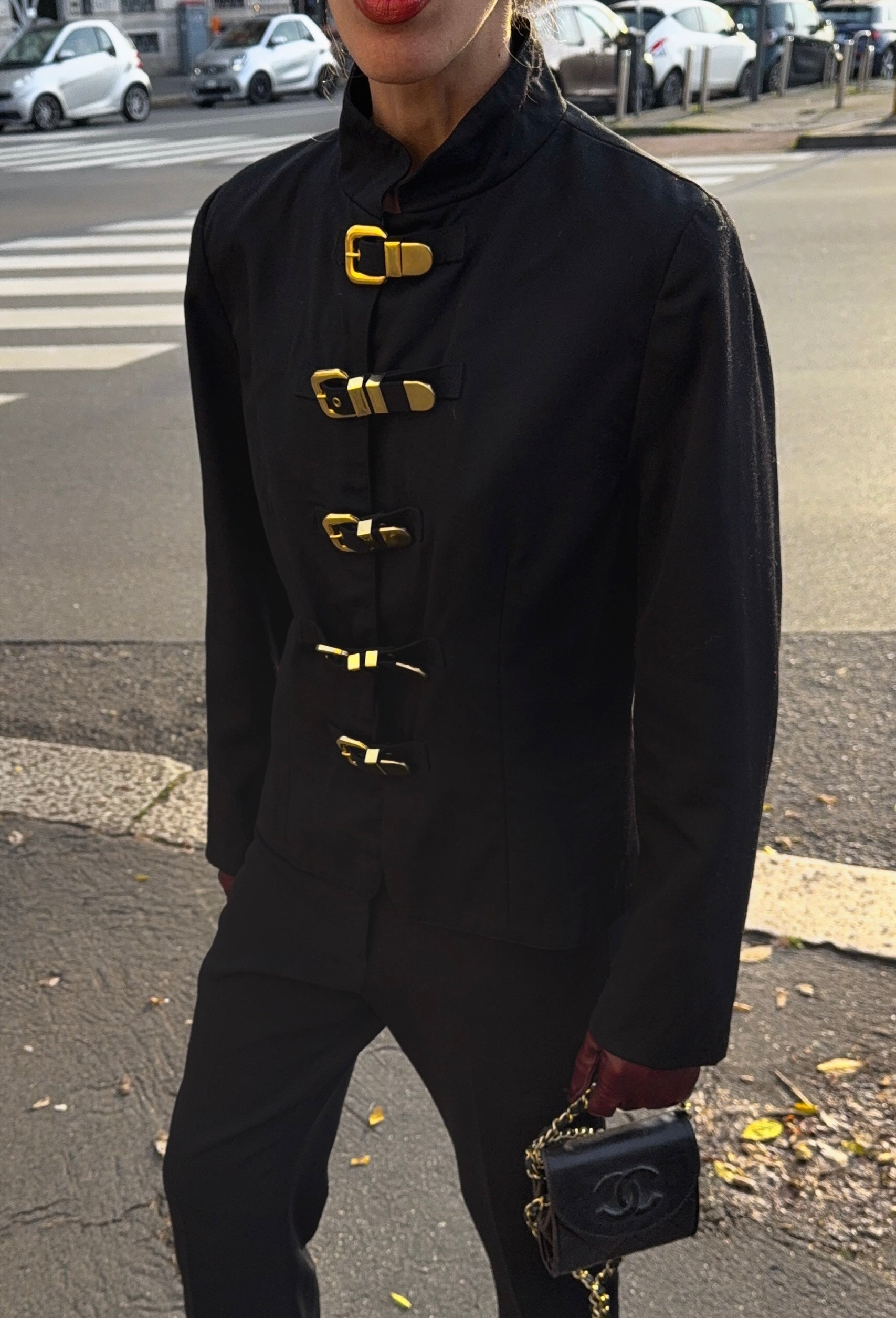 100% light wool buckle jacket