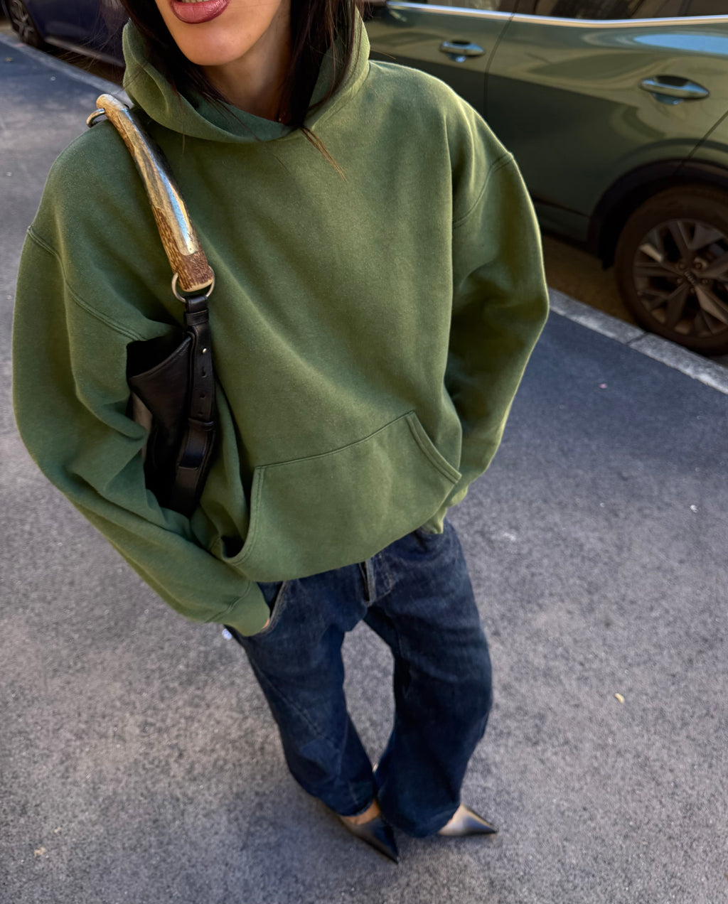 Vintage green hoodie