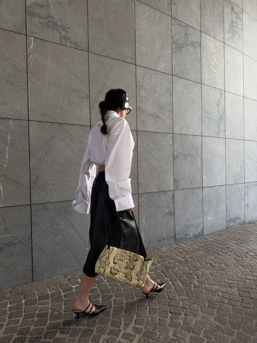 100%Leather nappa skirt