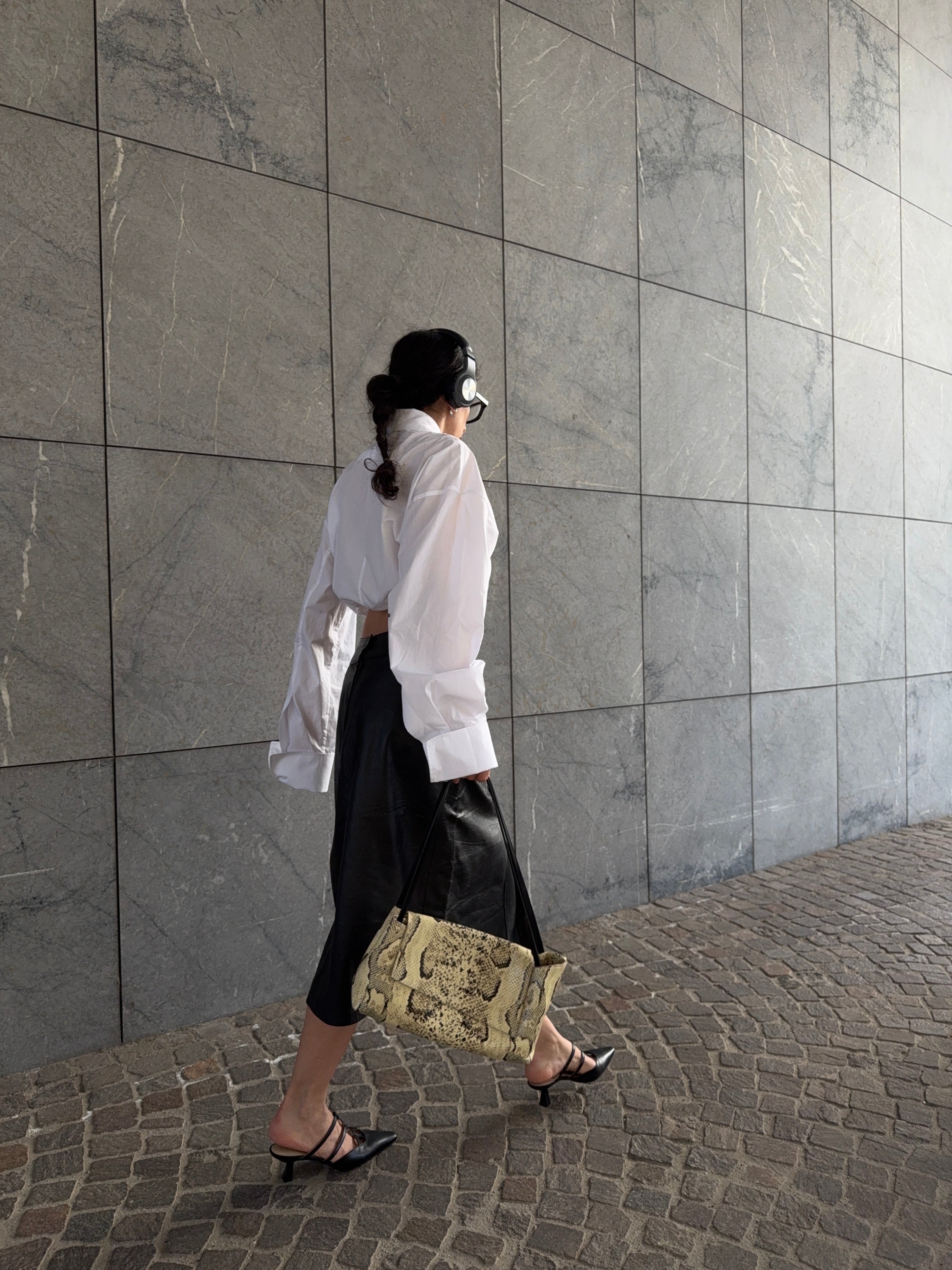 100%Leather nappa skirt