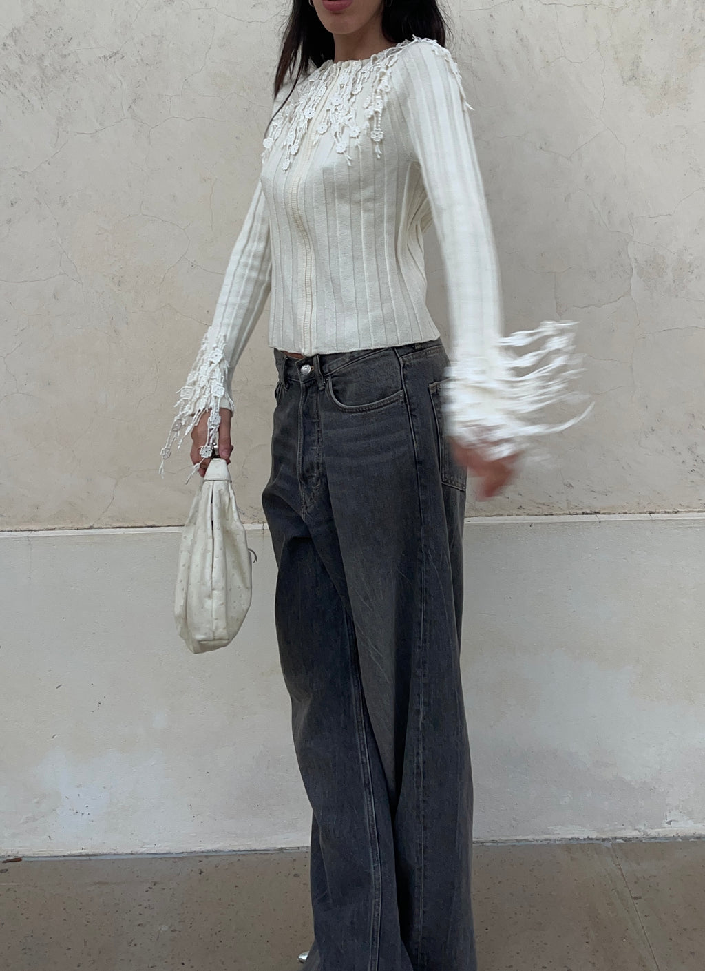 Wool zip top