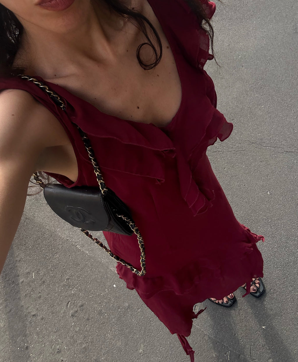 Burgundy dress