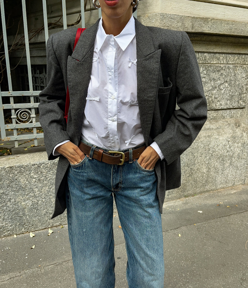 Grey wool blazer