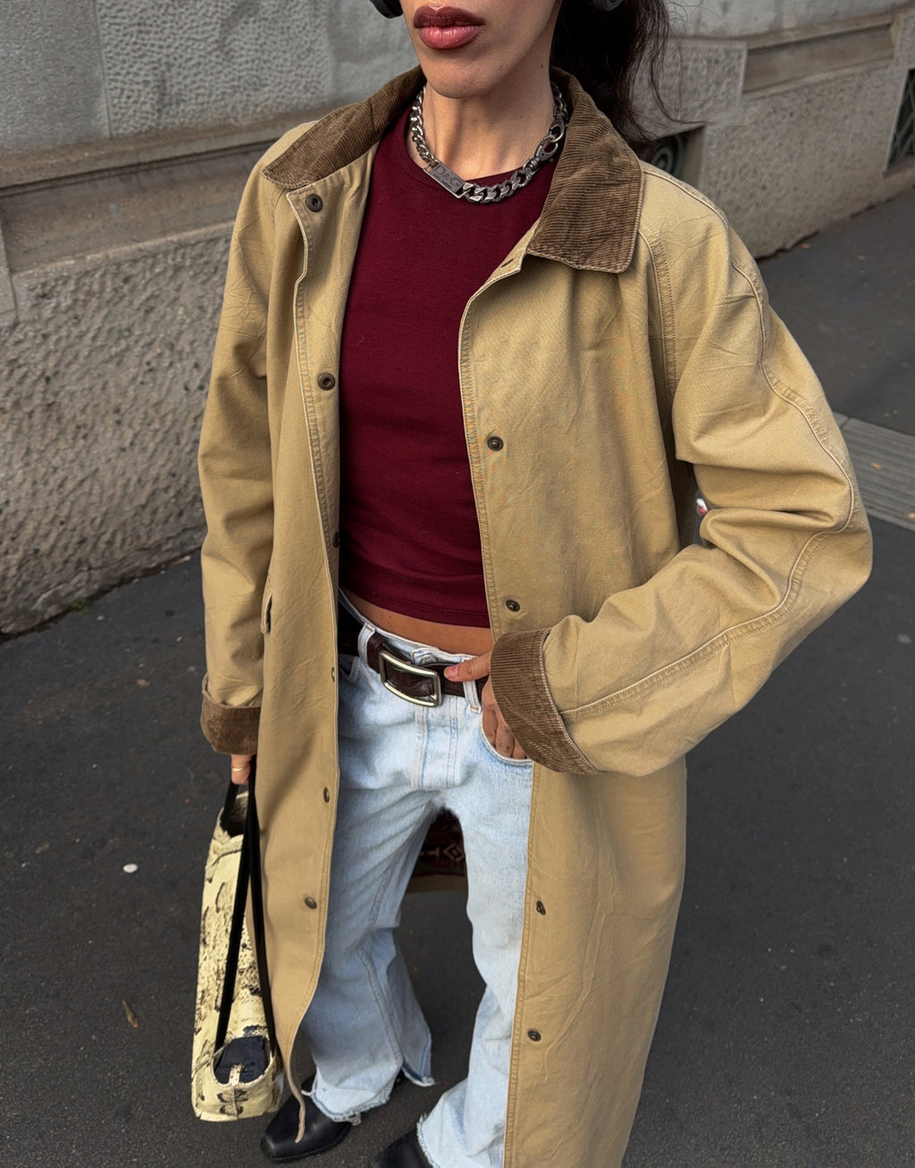 Cotton long jacket