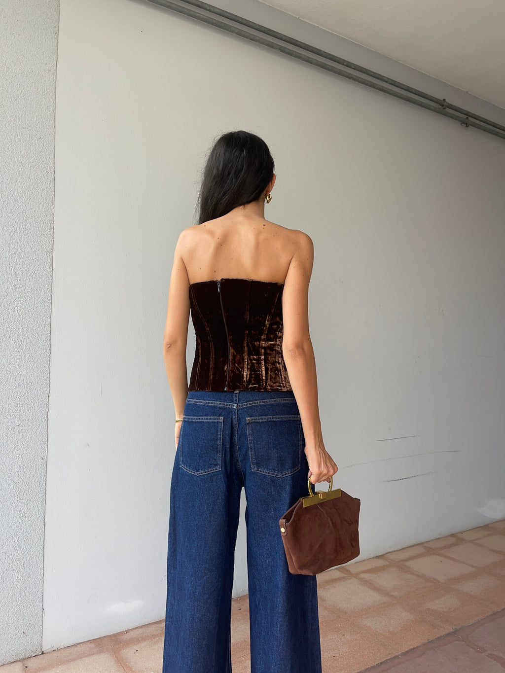 Luisa Spagnoli Velvet silk bustier