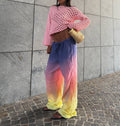 100% linen degradè trousers