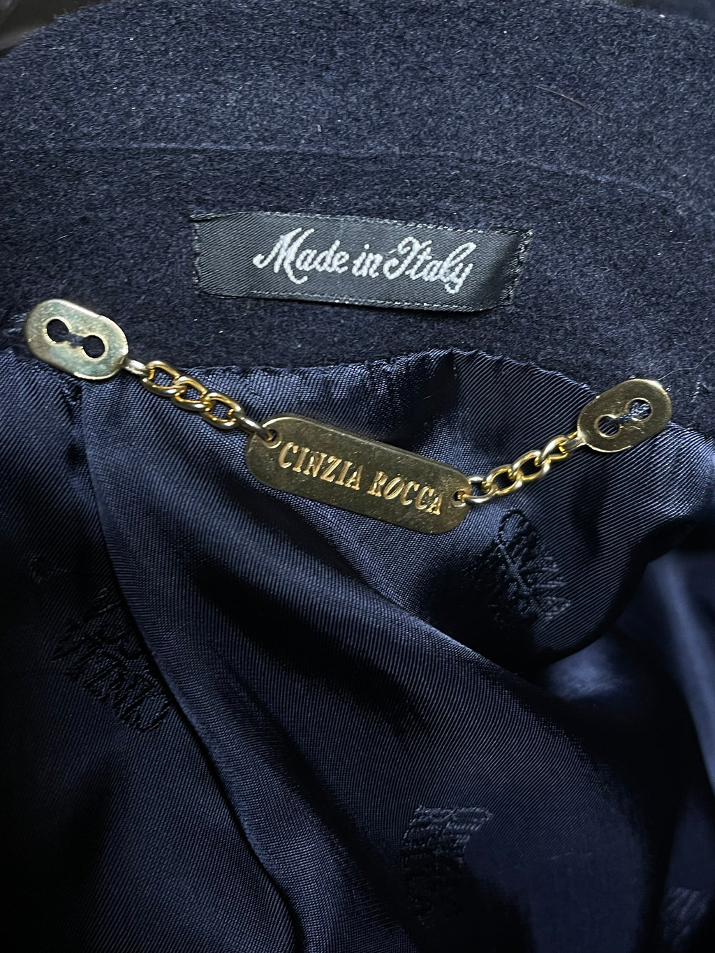CINIZIA ROCCA 100 cashmere blue coat