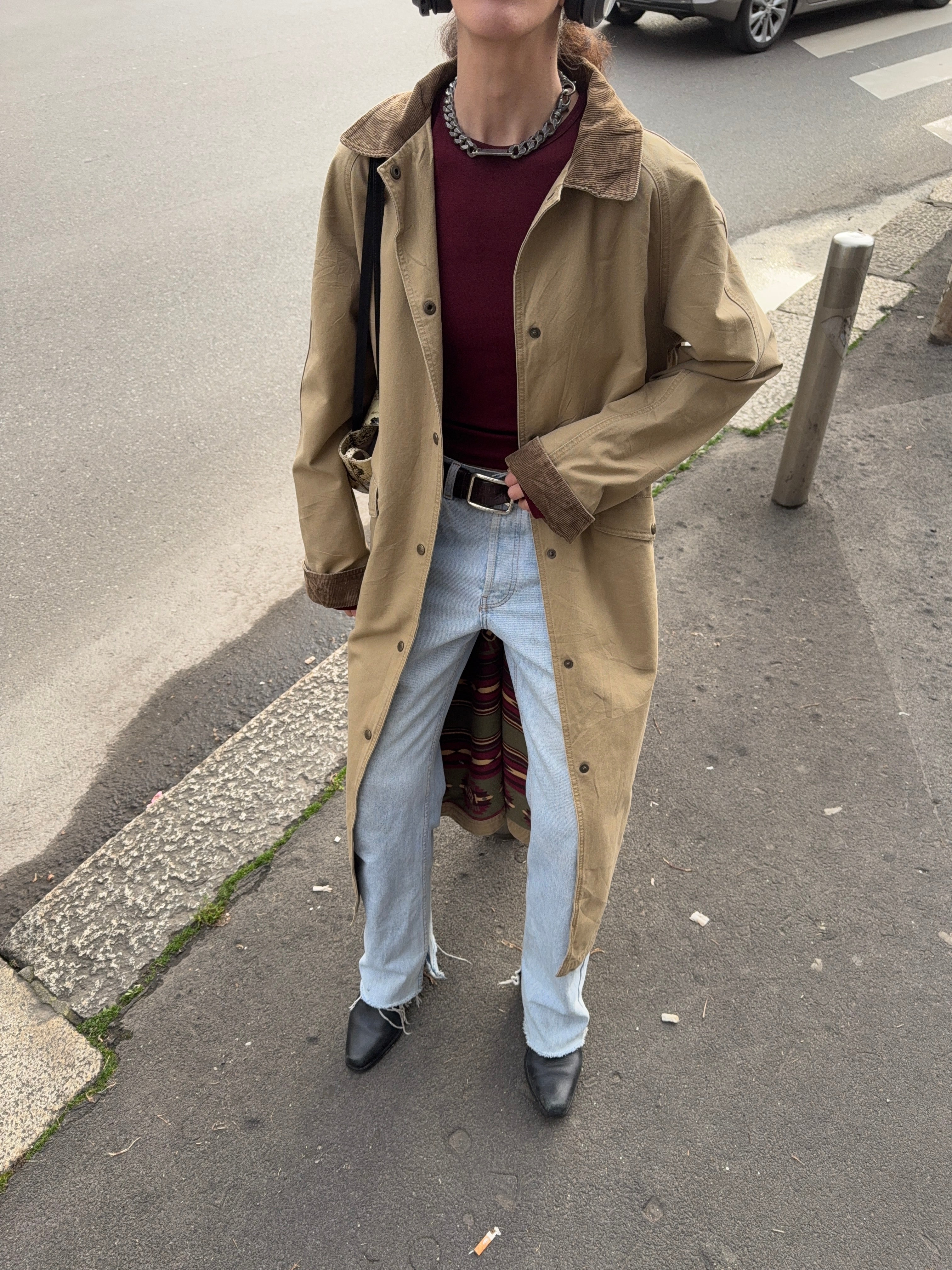 Cotton long jacket