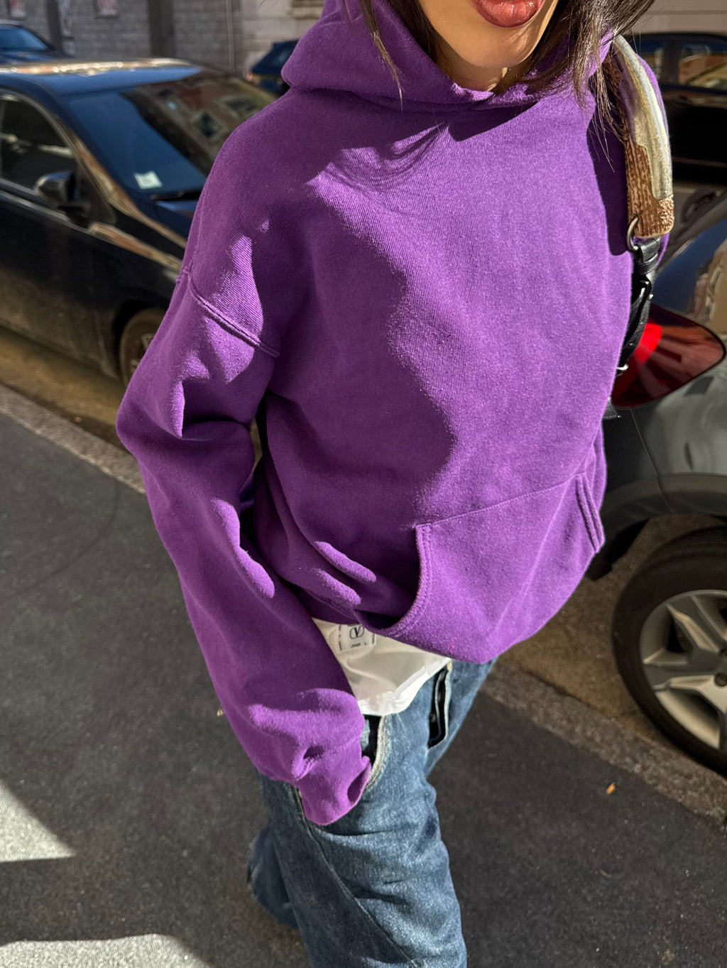 Vintage violet hoodie