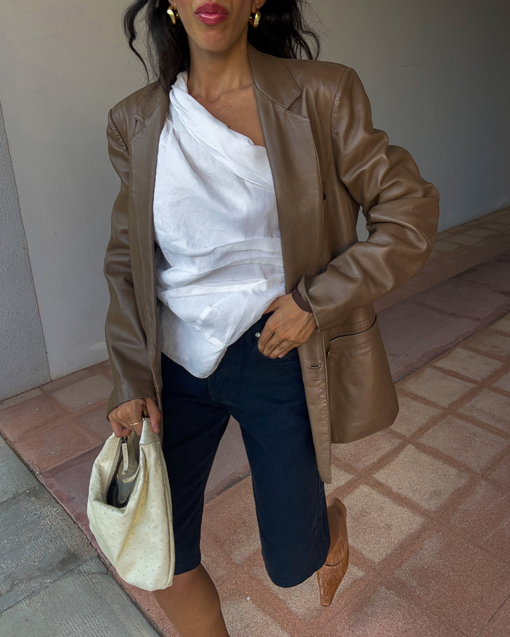 Leather blazer