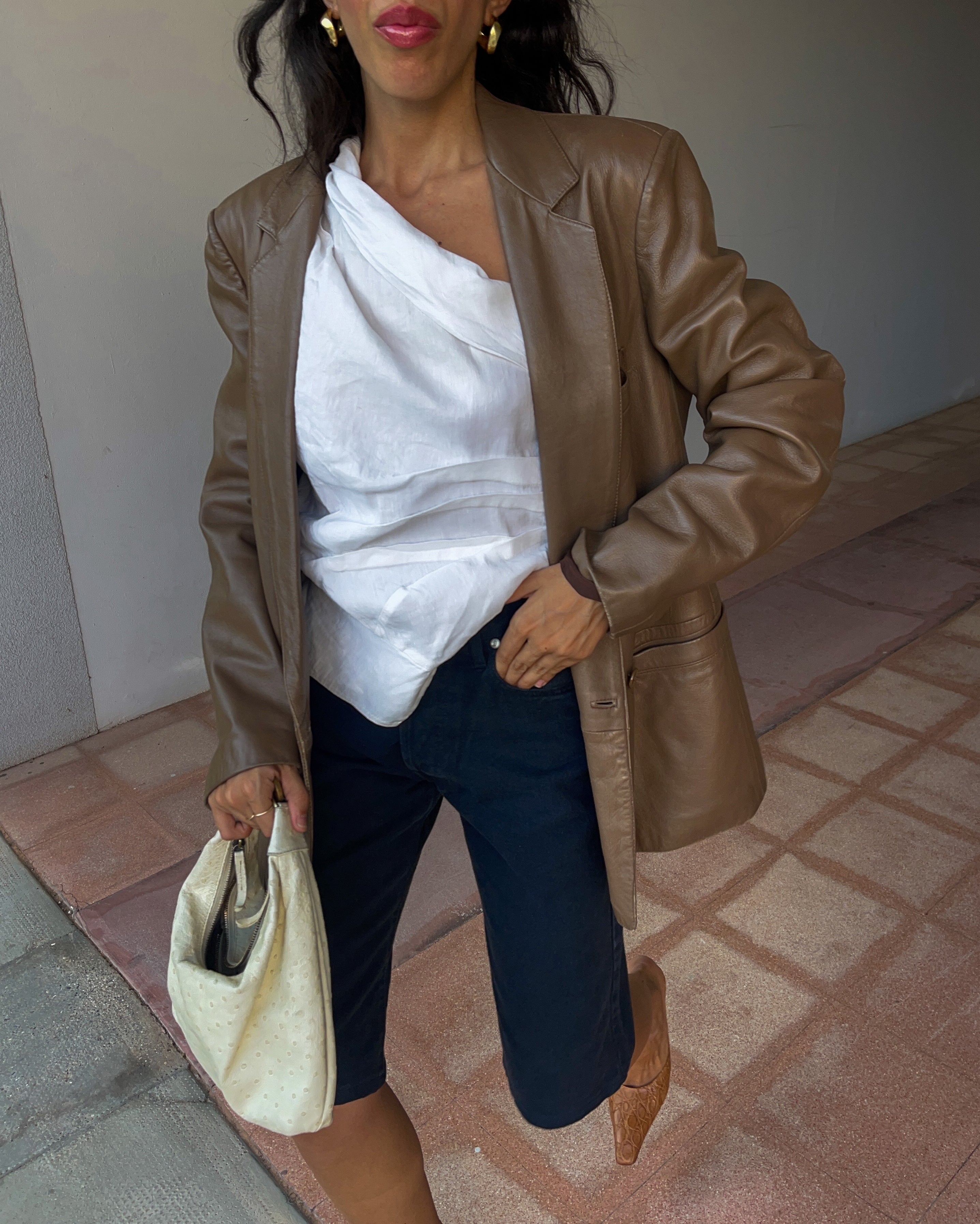Leather blazer