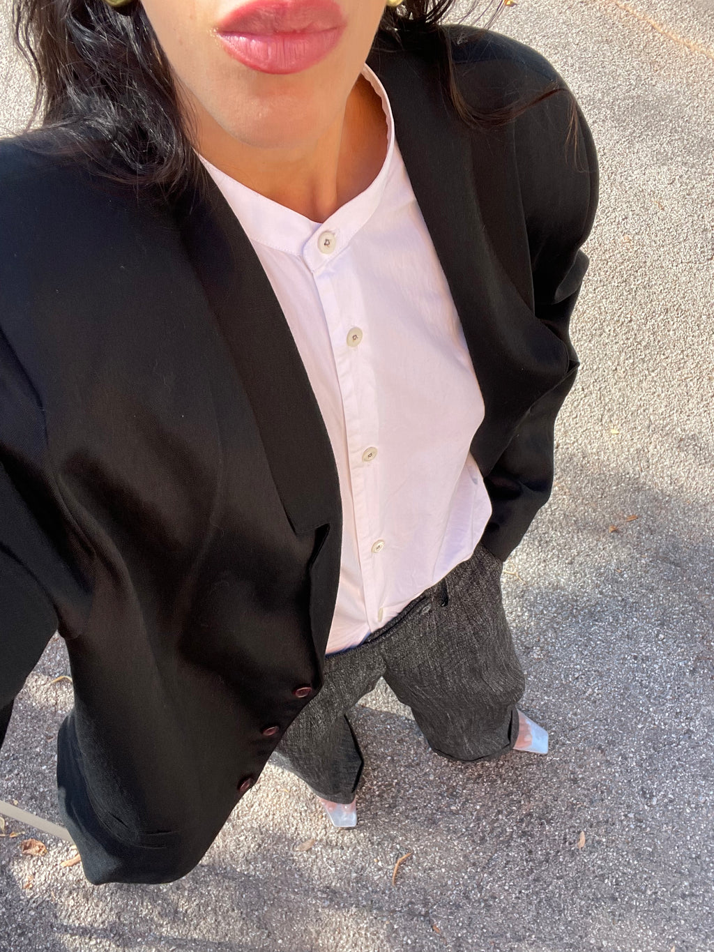 Black over blazer