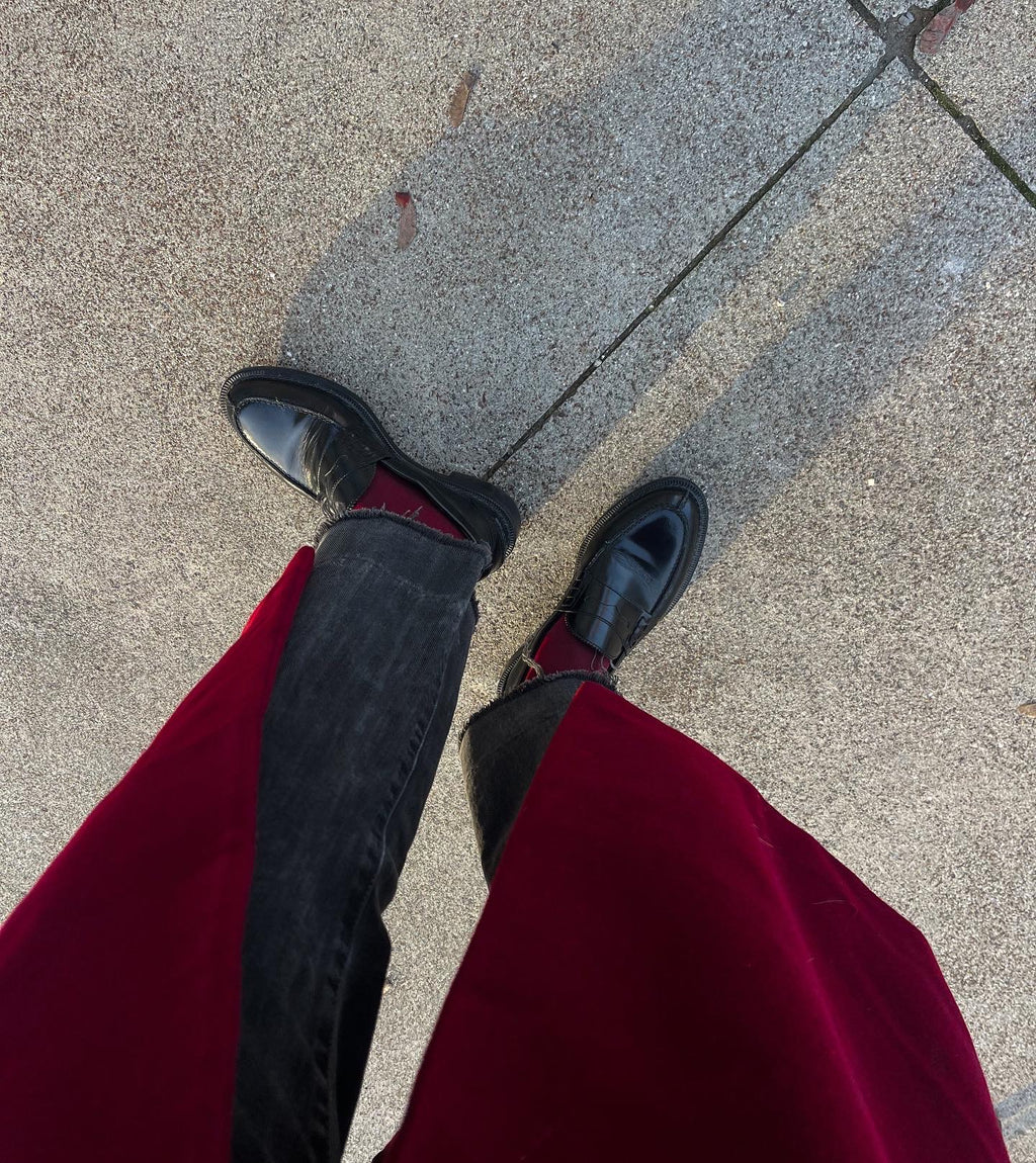 Burgundy coat