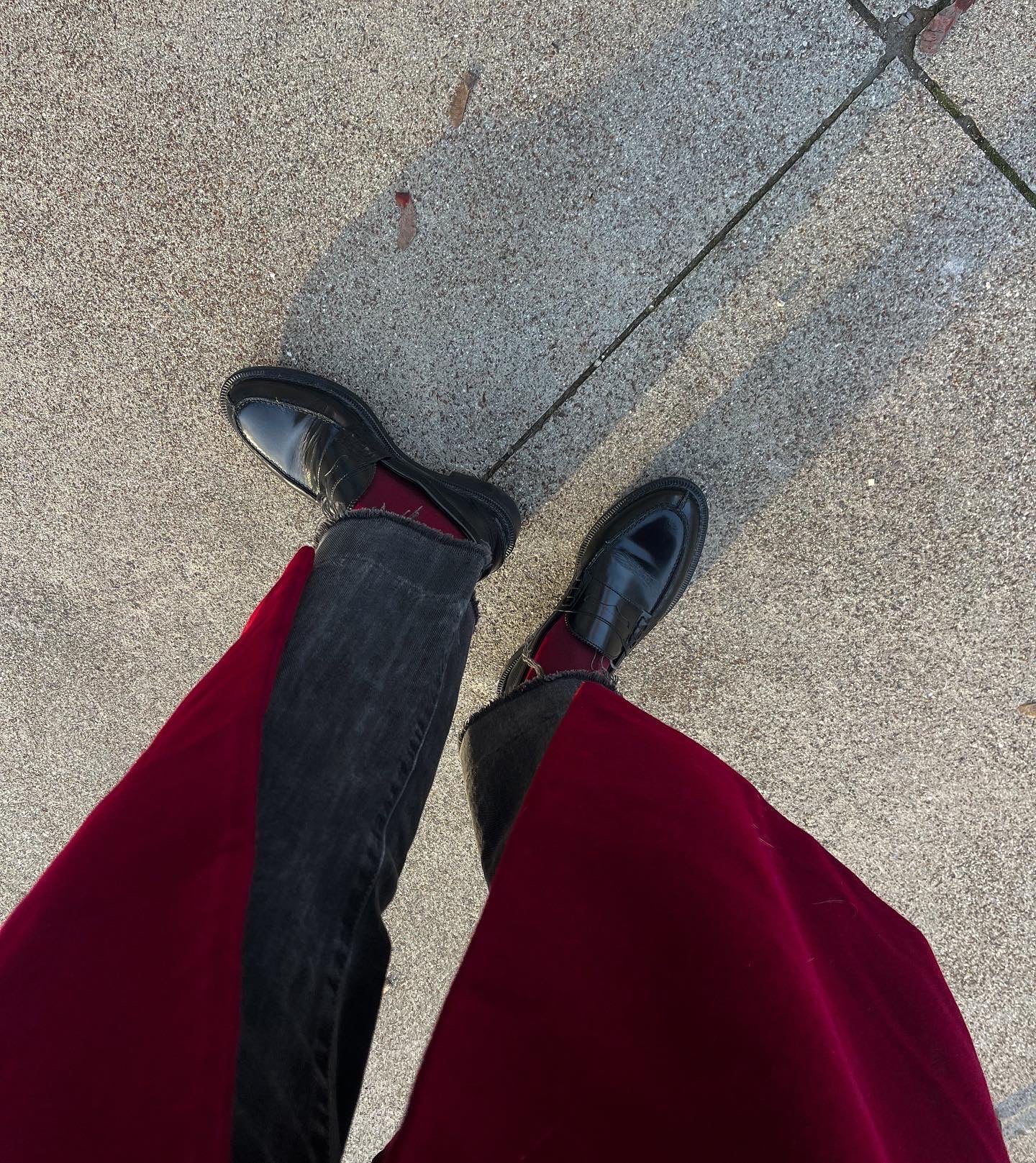 Burgundy coat