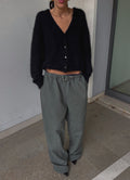 Angora black cropped cardigan