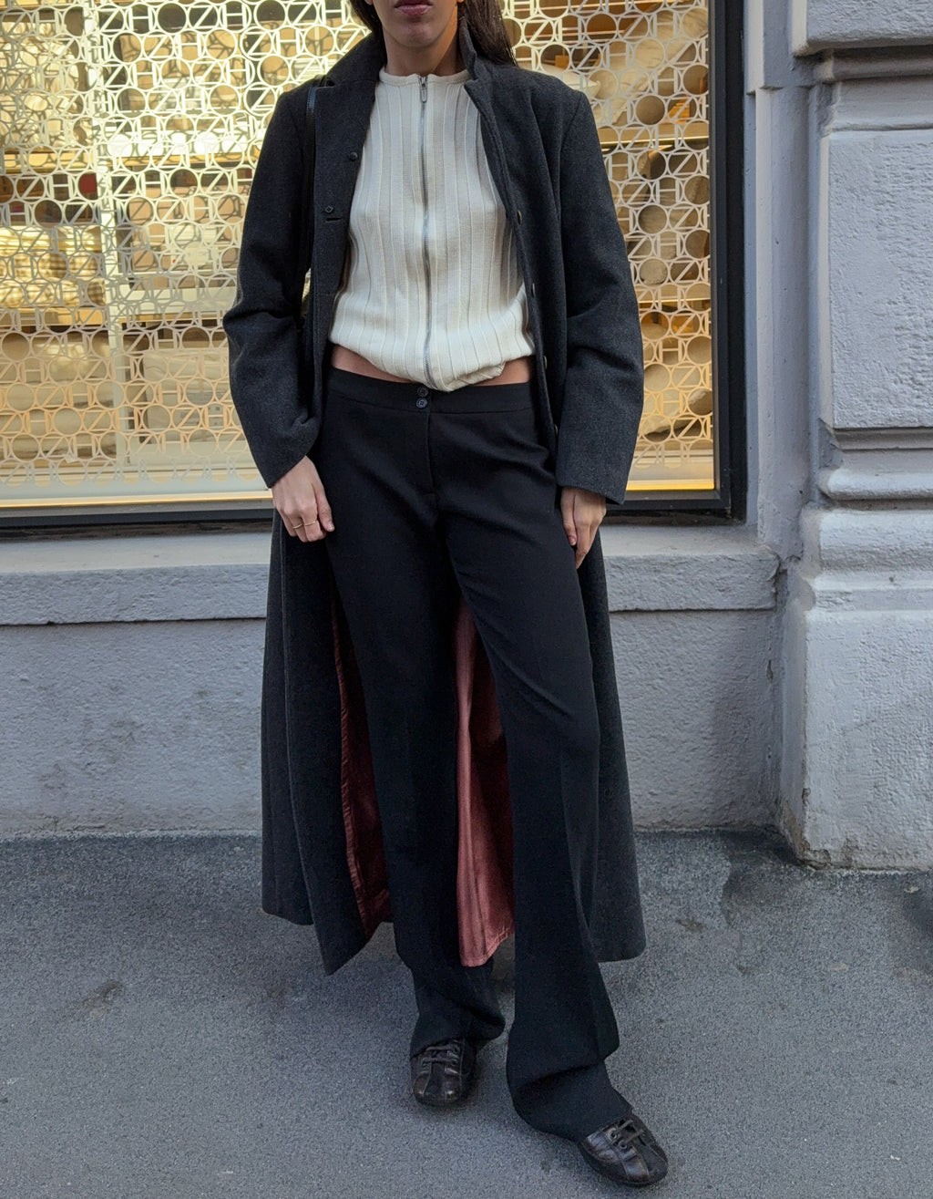 Papessa extra LONG grey coat