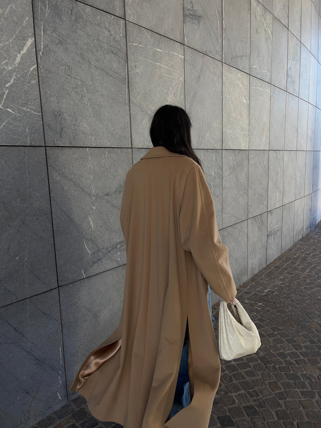 Long camel coat