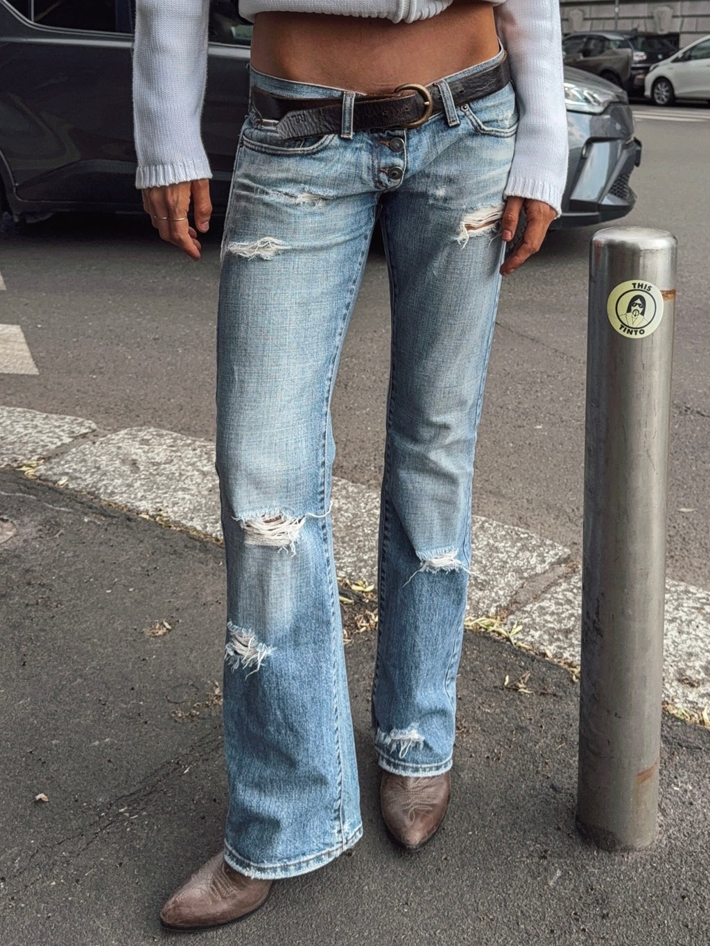 Low waist bootcut jeans