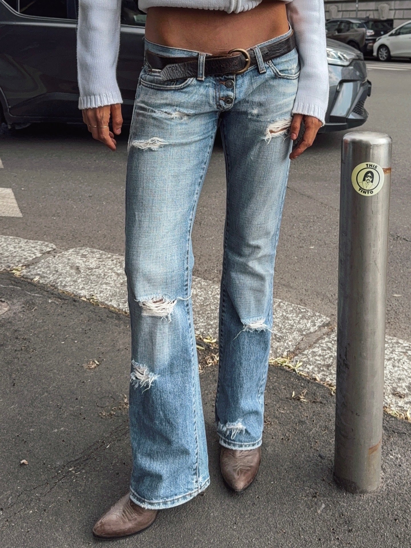 Low waist bootcut jeans